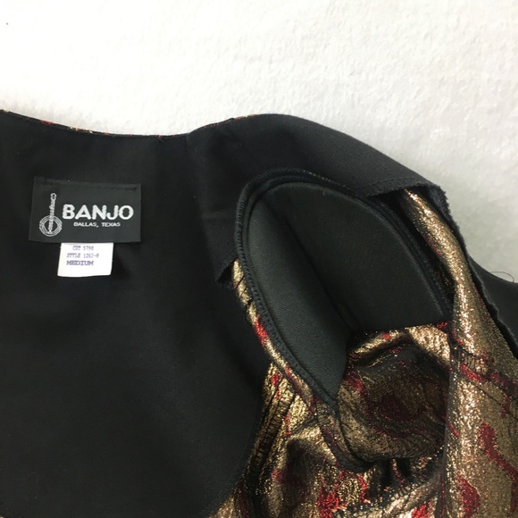 Vintage Banjo Dallas Western Jacket Flames Moto M - Picture 6 of 8